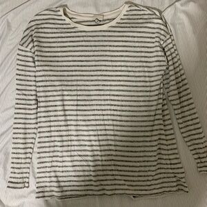 A New Day Black and White Striped Top